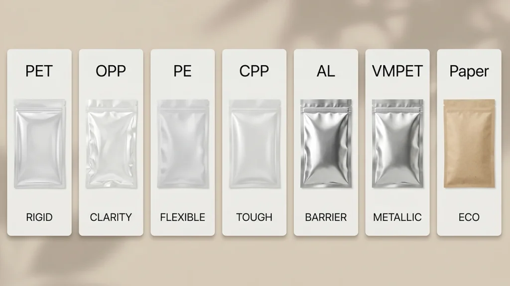What Is Laminated Packaging? The Balance of Protection, Function & Design in Food Packaging 4 Common Materials Used in Laminated Food Packaging