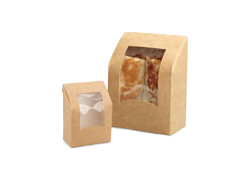 Kraft Wrap Box-PLA Window