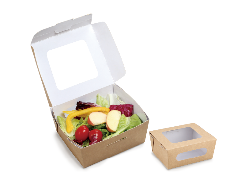 Paper Salad Box-PLA Window