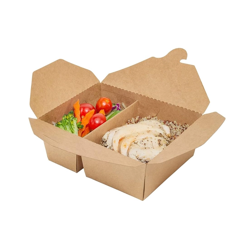 2-Compartment Kraft Take Out Boxes