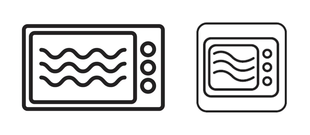 What the Microwave Safe Symbol Looks Like and Means? 2 Box with Wavy Lines Inside