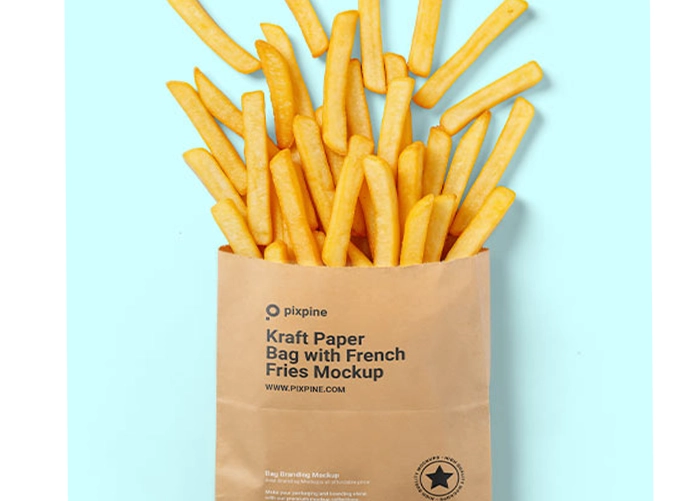 25 Creative French Fries Packaging Ideas That Will Make Your Brand Stand Out 14 Classic Paper Bag Design
