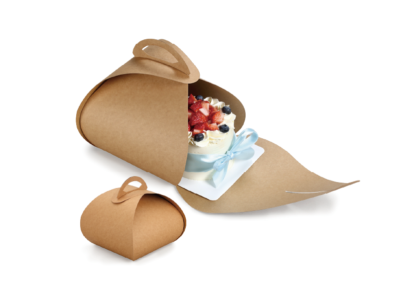 Kraft Cake Box with Handle