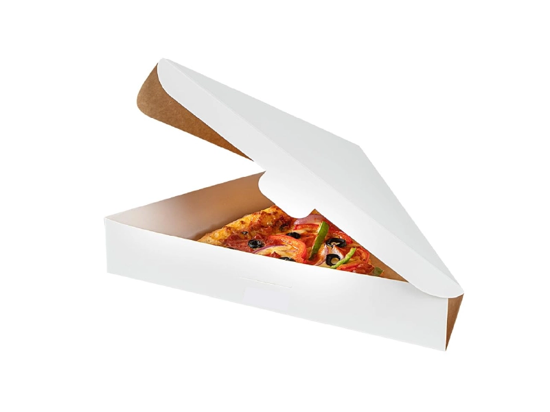 White Pizza Slice Box