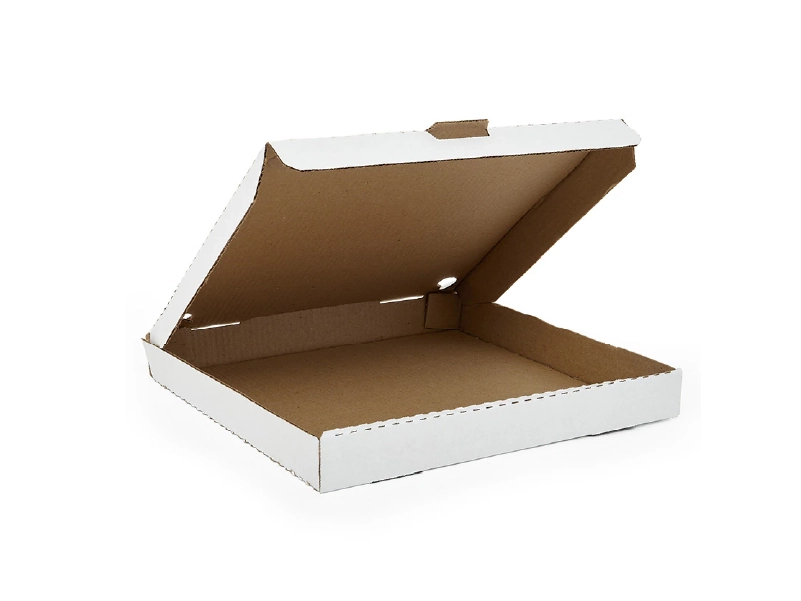 White on Kraft Pizza Box