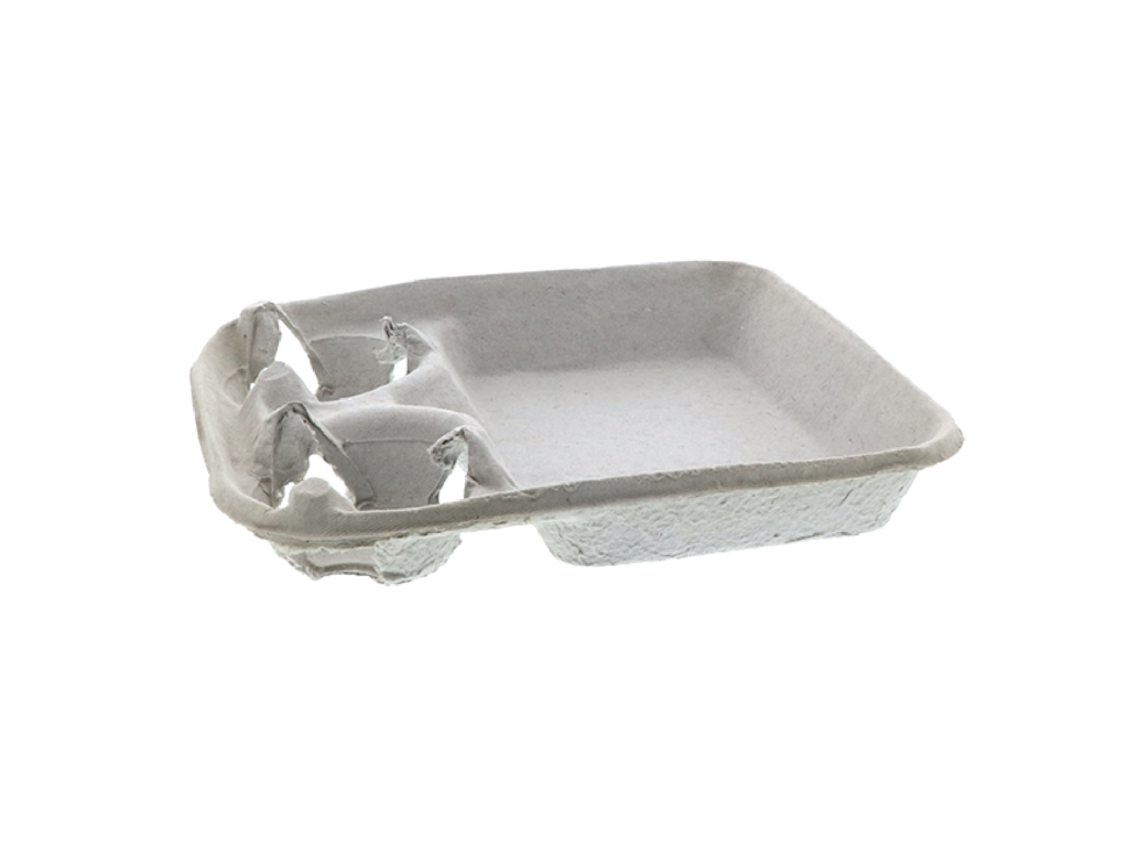 2 Cup Carrier with Food Tray