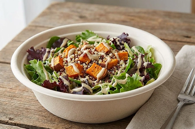 A Complete Salad Bowl Size Guide 5 Bagasse sugarcane fiber salad bowl