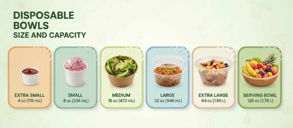 How to Choose Disposable Bowls? 5 Disposable Bowls Size and Capacity
