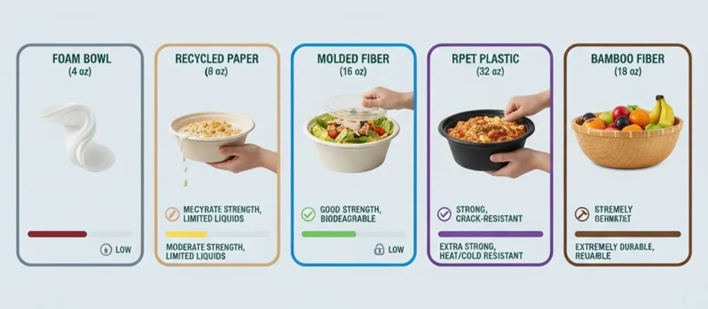 How to Choose Disposable Bowls? 6 Disposable Bowls Strength and Durability