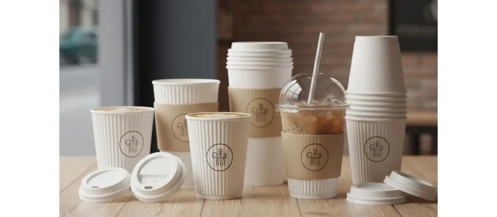 What Are Disposable Food Containers? 14 Disposable Cups Lids Scene Diagram
