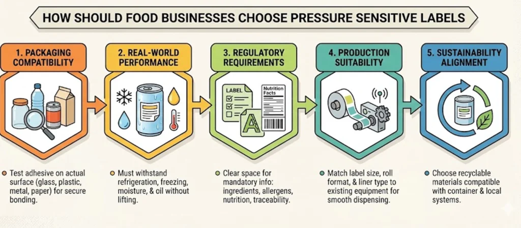 A Complete Guide to Pressure Sensitive Labels for Packaging 13 How Should Food Businesses Choose Pressure Sensitive Labels