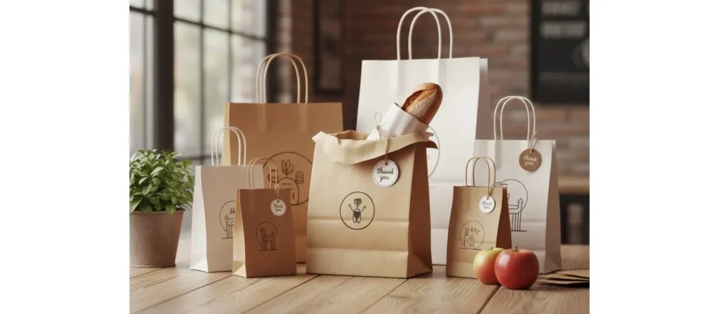 What Are Disposable Food Containers? 13 Paper Bags Scene Diagram