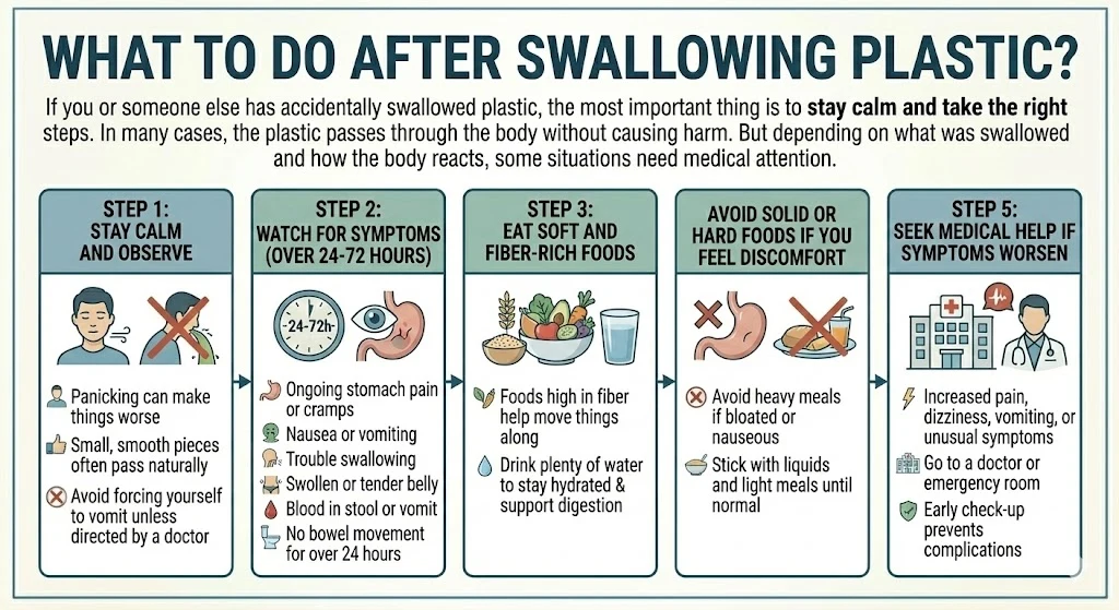 What Happens If You Swallow Plastic? Avoid These Dangers 5 What to Do After Swallowing Plastic