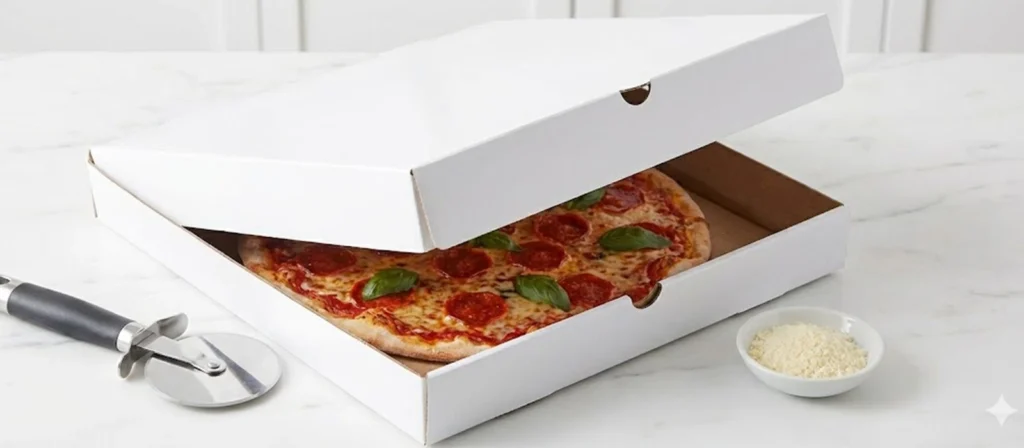 Comprehensive Pizza Box Sizes Guide 6 White Paperboard pizza box