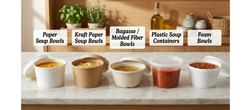 How to Choose the Best Disposable Bowls for Hot Soup? 5 Choose the Right Bowl Material