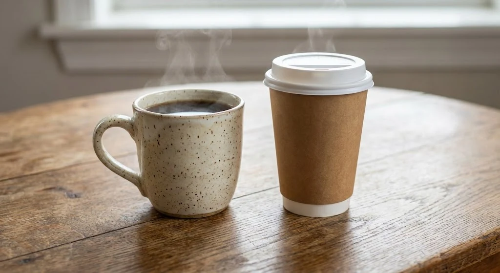 Coffee Cup Sizes Guide for Cafés & Wholesale Buyers 2 Mugs vs Paper Cups