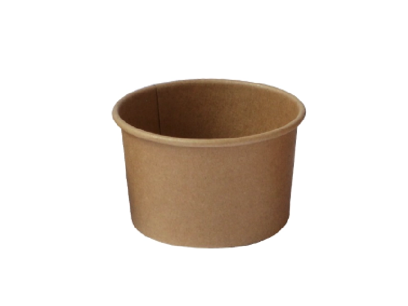 圆形纸杯，棕色无盖
