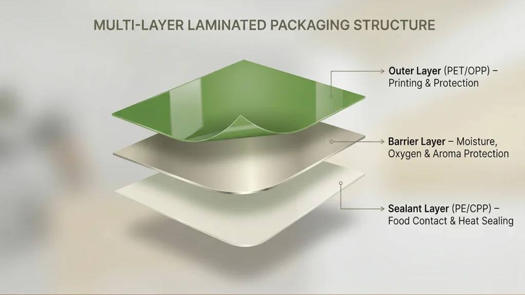 What Is Laminated Packaging? The Balance of Protection, Function & Design in Food Packaging 1 What Is Laminated Packaging