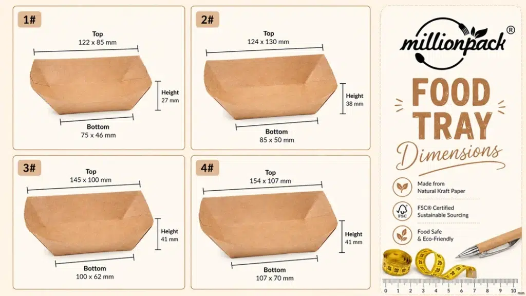 Paper Food Tray Sizes: How to Choose the Right Tray 4 Paper Food Tray Sizes How to Choose the Right Tray