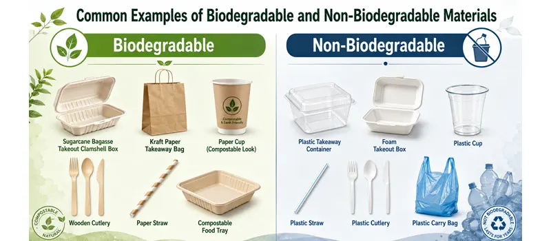 Biodegradable and Non-Biodegradable: What's the Difference? 3 Common Examples of Biodegradable and Non Biodegradable Materials