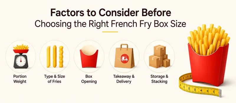 French Fry Box Size: Standard Dimensions, Capacities & How to Choose 5 Factors To Consider Before Choosing the Right French Fry Box Size