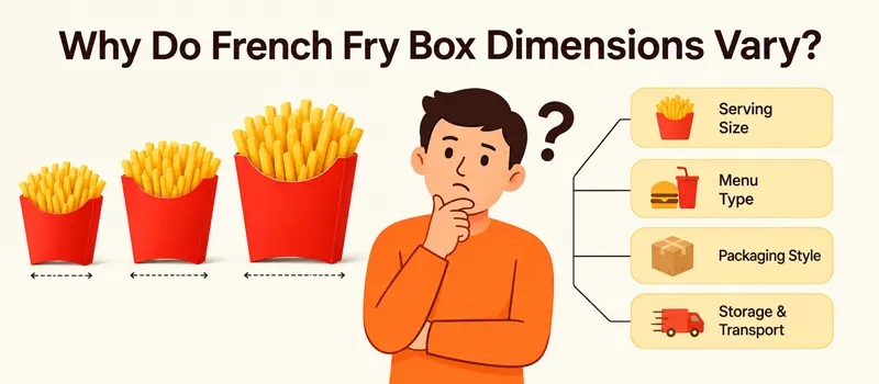 French Fry Box Size: Standard Dimensions, Capacities & How to Choose 3 Why Do French Fry Box Dimensions Vary