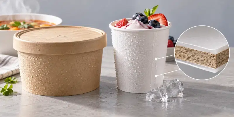 Double PE Coating vs Single PE Coating: Which Paper Packaging Should You Choose? 4 Double-side PE coated paper containers for wet and cold foods